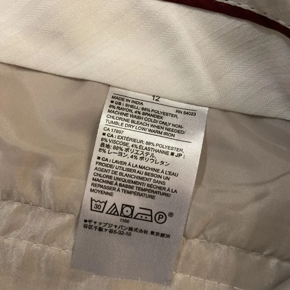 Banana Republic Reegan Womens Dress Pants Size 12 Beige Formal Office Trousers